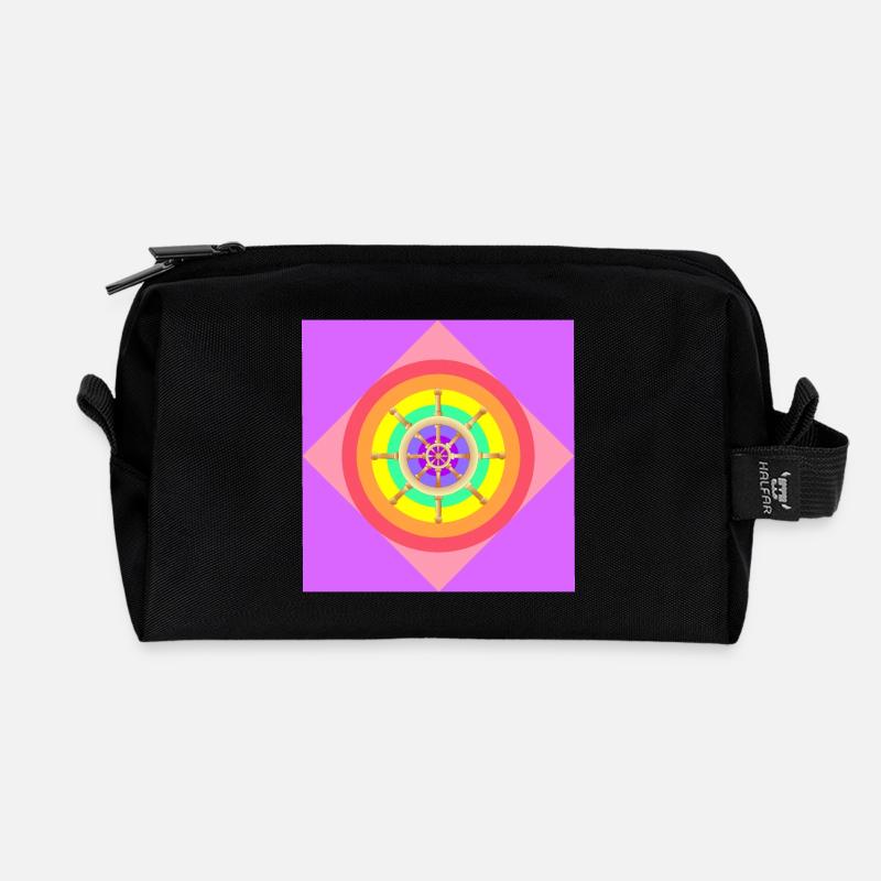 nach vorne schauen - Recycelte Kulturtasche - Schwarz