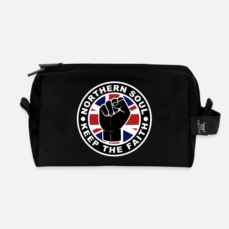 Northern Soul - Behalte den Glauben - Union Jack - Recycelte Kulturtasche - Schwarz