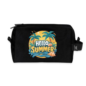 Dazzling elegance HELLO SUMMER - Recycled Toiletry Zip Bag - black - Front