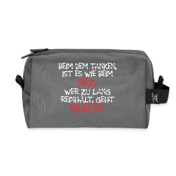 Refueling Statement Energy Storage Drive Fuel Pump - Recycled Toiletry Zip Bag - anthracite - Front