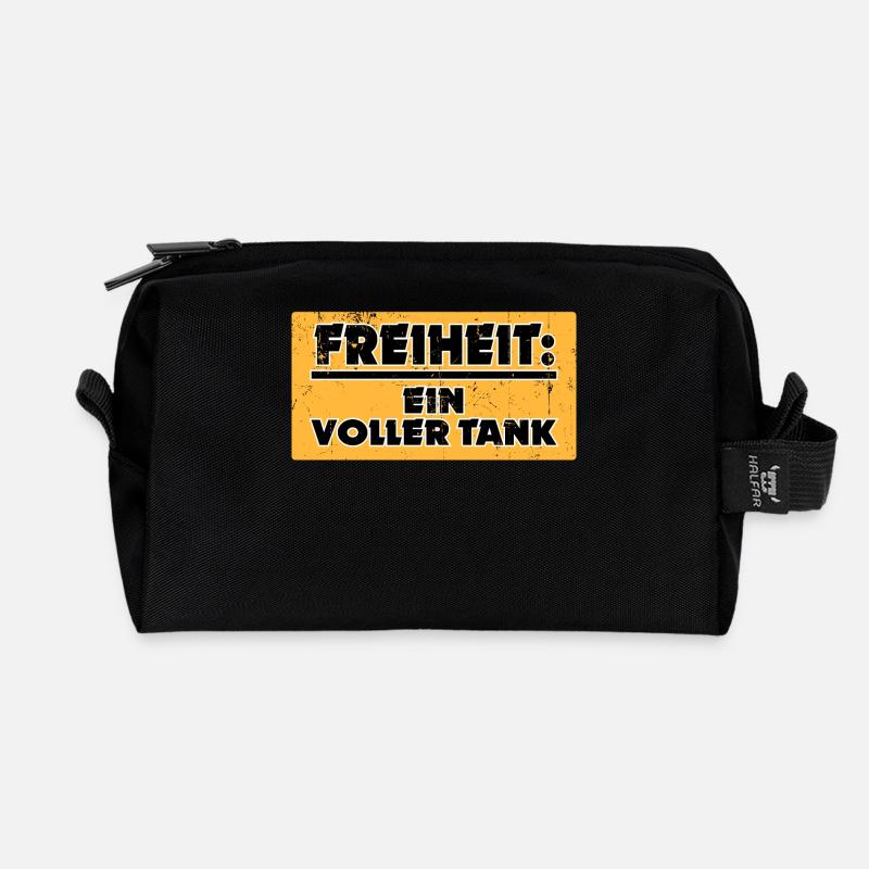 Strom Elektrische Energie Tanken Statement Benzin - Recycelte Kulturtasche - Schwarz