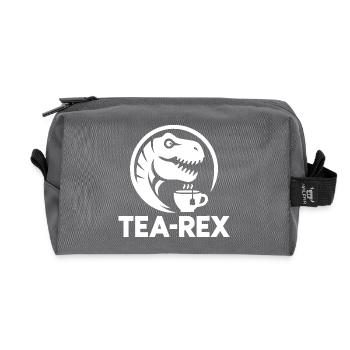 Humour de bureau d’animal Logo Tea-Rex drôle - Trousse de toilette en tissu recyclé - anthracite - Devant