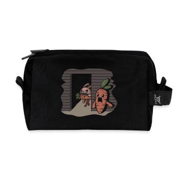 Karotten-Serienmörder-Kaninchen - Recycelte Kulturtasche - Schwarz - Vorne
