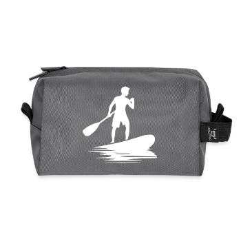 Stand Up Paddling und Brett Paddelausbildung - Recycelte Kulturtasche - Anthrazit - Vorne