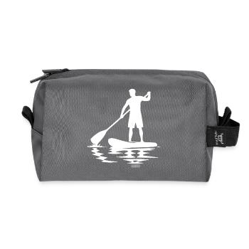 Paddelverein Stand Up Paddling und Brett - Recycelte Kulturtasche - Anthrazit - Vorne