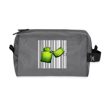 SPOT - RETRO - Recycled Toiletry Zip Bag - anthracite - Front