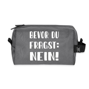 Before you ask: No - Recycled Toiletry Zip Bag - anthracite - Front
