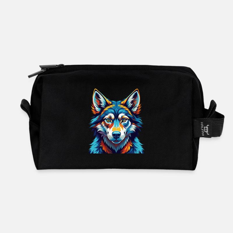 Tschechoslowakische Wolfshundrasse Karikatur Kawaii - Recycelte Kulturtasche - Schwarz