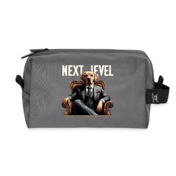 Dudley Labrador Suit Next Level Dog King Chair - Recycled Toiletry Zip Bag - anthracite - Front