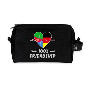 Eritrea und Deutschland 100% Freundschaft - Recycelte Kulturtasche - Schwarz - Vorne