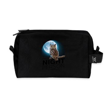 Ich bin ein Nachtmensch. - Recycelte Kulturtasche - Schwarz - Vorne