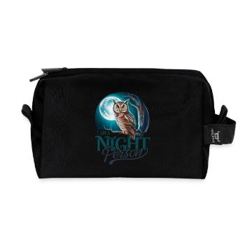 Ich bin ein Nachtmensch. - Recycelte Kulturtasche - Schwarz - Vorne