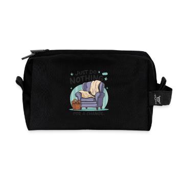 Pour changer, ne faites rien. - Trousse de toilette en tissu recyclé - noir - Devant