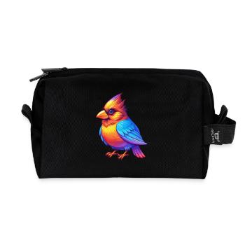 Kardinal Bunte Kawaii Cartoon Figur Vogel - Recycelte Kulturtasche - Schwarz - Vorne