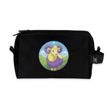 Ram Niedliche Kawaii Cartoon Clipart Tier Haustier - Recycelte Kulturtasche - Schwarz - Vorne
