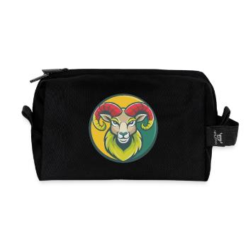 Ram Niedliche Kawaii Cartoon Clipart Haustier Tier - Recycelte Kulturtasche - Schwarz - Vorne