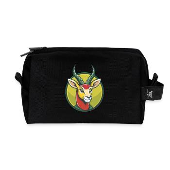 Impala Niedliche Kawaii Cartoon Clipart Haustier Tier - Recycelte Kulturtasche - Schwarz - Vorne