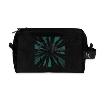 Ich bin das Leben - Recycelte Kulturtasche - Schwarz - Vorne