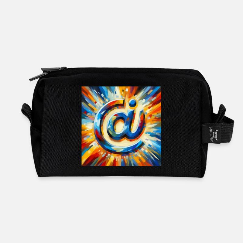 Symbol 8 - Recycled Toiletry Zip Bag - black