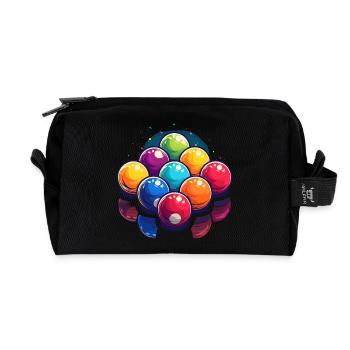 Billardkugeln Grafik - Recycelte Kulturtasche - Schwarz - Vorne