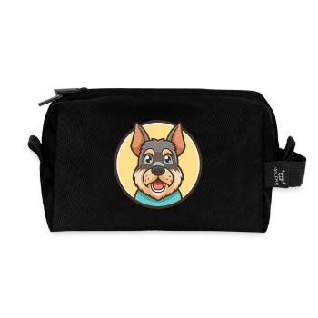 Cesky Fousek Hunderasse Cartoon Kawaii Clipart Haustier - Recycelte Kulturtasche - Schwarz - Vorne