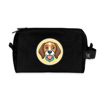 Deutsche Bracke Hunderasse Cartoon Kawaii Clipart - Recycelte Kulturtasche - Schwarz - Vorne