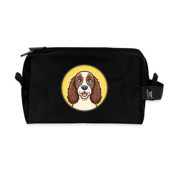 English Springer Spaniel Hunderasse Karikatur Kawaii - Recycelte Kulturtasche - Schwarz - Vorne