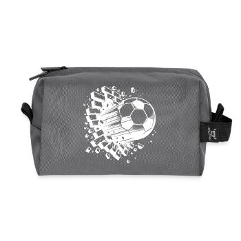 marteau, football, tir, club, logo, mur, destruction - Trousse de toilette en tissu recyclé - anthracite - Devant