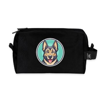 Deutsche Bracke Hunderasse Cartoon Kawaii Clipart - Recycelte Kulturtasche - Schwarz - Vorne
