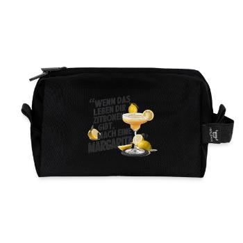 Quand la vie vous donne des citrons, faites de la margarita - Trousse de toilette en tissu recyclé - noir - Devant