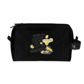 Quand la vie vous donne des citrons, faites de la margarita - Trousse de toilette en tissu recyclé - noir - Devant