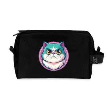 Exotische Kurzhaarkatze Rasse Cartoon Kawaii Tier - Recycelte Kulturtasche - Schwarz - Vorne