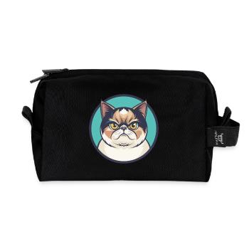 Exotische Kurzhaarkatze Rasse Cartoon Kawaii Tier - Recycelte Kulturtasche - Schwarz - Vorne