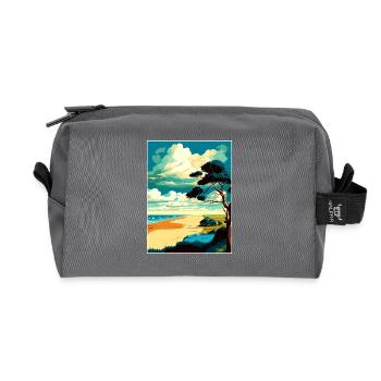 Norfolk Coast Anob Reise Poster Souvenir Farbe WP - Recycelte Kulturtasche - Anthrazit - Vorne