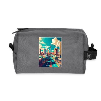 Johannesburg Südafrika Reiseposter Souvenir - Recycelte Kulturtasche - Anthrazit - Vorne