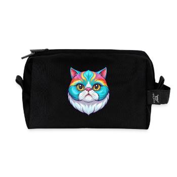 Exotische Kurzhaarkatze Rasse Cartoon Kawaii Tier P - Recycelte Kulturtasche - Schwarz - Vorne