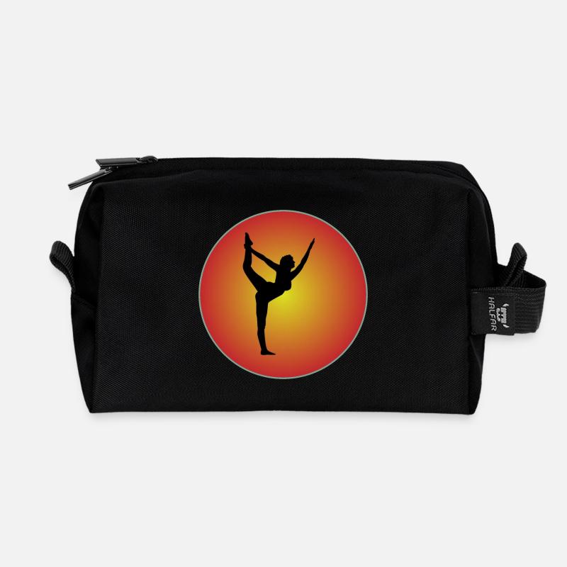 Silhouette Kreis - Recycelte Kulturtasche - Schwarz
