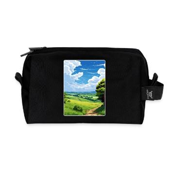 Dorset Aonb Reise Poster Souvenir Postkarte Farbe - Recycelte Kulturtasche - Schwarz - Vorne