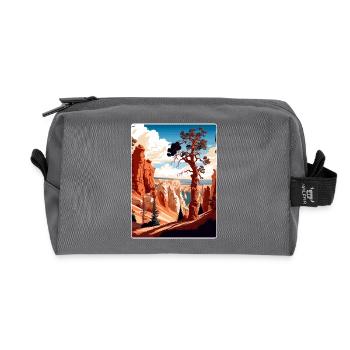 Affiche de voyage souvenir du parc national de Bryce Canyon - Trousse de toilette en tissu recyclé - anthracite - Devant