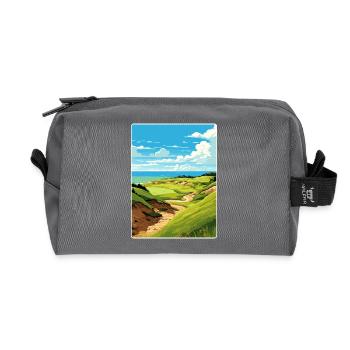 Whistling Straits Golfplatz Reiseposter - Recycelte Kulturtasche - Anthrazit - Vorne