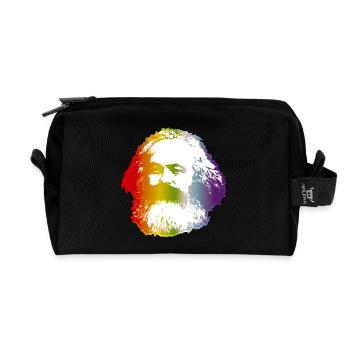 Marx arc-en-ciel - Trousse de toilette en tissu recyclé - noir - Devant