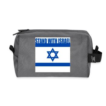 Stand with israel - Recycelte Kulturtasche - Anthrazit - Vorne