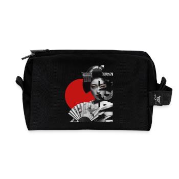 Japon - Trousse de toilette en tissu recyclé - noir - Devant
