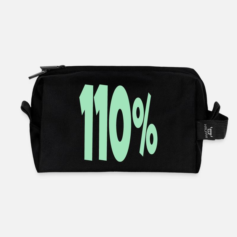 One Hundred and 10 Percent - Recycled Toiletry Zip Bag - black