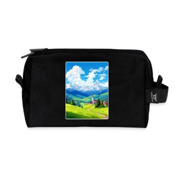 Berchtesgaden Deutschland Reiseposter Souvenir WPA - Recycelte Kulturtasche - Schwarz - Vorne