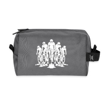 Road Cyclist Group Portrait - Recycled Toiletry Zip Bag - anthracite - Front