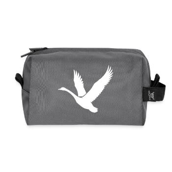 Cygne Oiseaux sauvages Style de tatouage - Trousse de toilette en tissu recyclé - anthracite - Devant