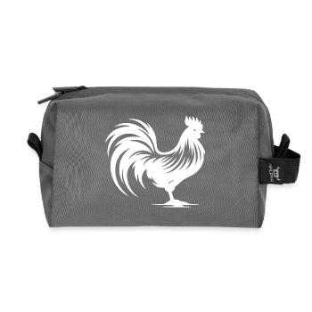 Poulet Ferme Coq Race Coq Style De Tatouage - Trousse de toilette en tissu recyclé - anthracite - Devant