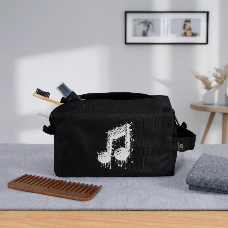 Liquid Music Eighth Notes Scale Recycled Toiletry Zip Bag