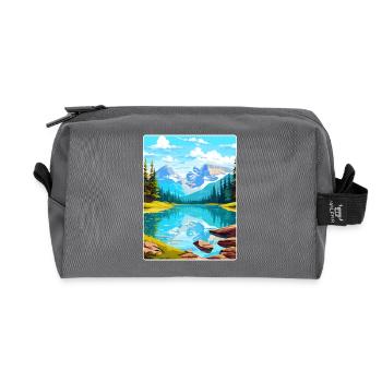 Banff Nationalpark Kanada Reiseposter Souvenir - Recycelte Kulturtasche - Anthrazit - Vorne